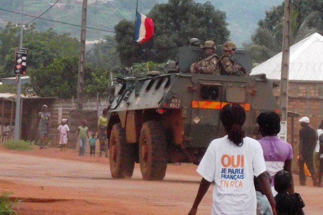 Des hommes de la Misca (Mission 
internationale de soutien en Centrafrique) à Bangui