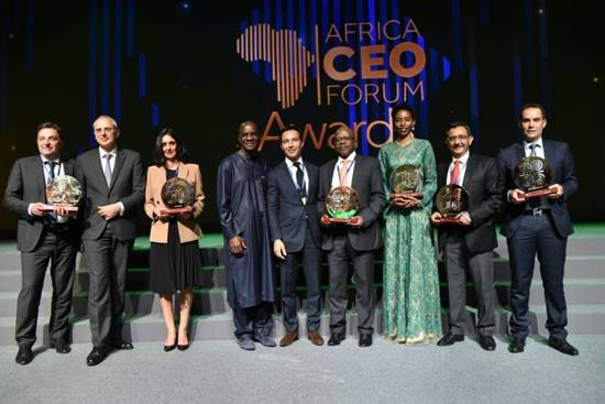 Les laurétas de l'Africa CEO Forum d'Abidjan en Côte d'Ivoire, le 26 mars 2018