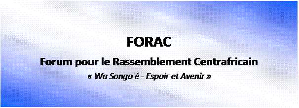 Hommage de PAF (Parfum D'Afrique France), FORAC (Forum pour le Rassemblement des Centrafricains) à Monsieur Guy Albert MAURICE et faire-part