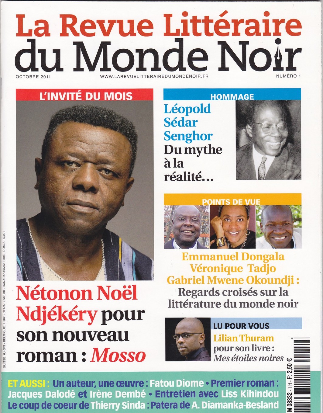 La revue littraire du monde noir - couverture du N1